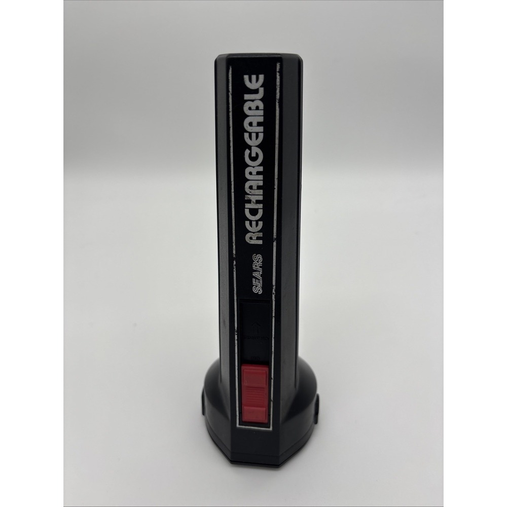 Vintage Sears Rechargeable, Flashlight. Tested, And Working Plug‎ To Charge